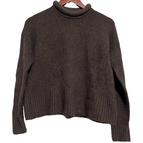Madewell Sweaters - Madewell Dark Brown Funnel Neck Cozy Sweater
